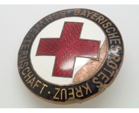 German WWII type Red Cross enamel badge