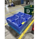 Qty. 10 Plastic Square Pallets, Rigging & Loading Fee - $25