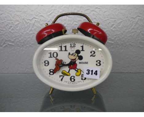VINTAGE GERMAN WALT DISNEY MICKEY MOUSE ALARM CLOCK