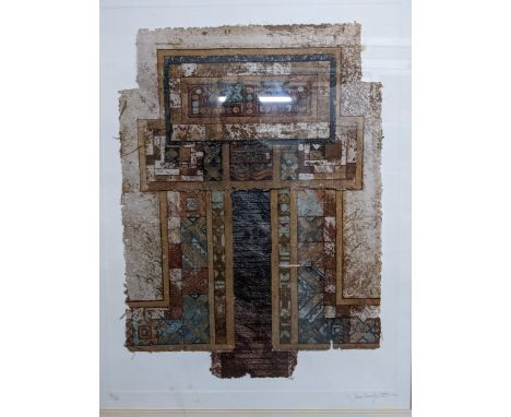 Jean Davey Winter - a signed limited edition textile print numbered 6/10, and signed in pencil to lower margin, 64cm x 50cm, 