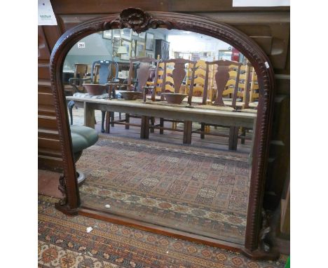 Victorian style large overmantle mirrorApprox size of the mirror is W 133 cm H 120cm.