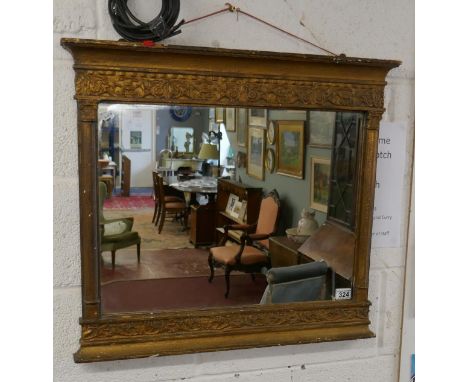 Gilt framed overmantle mirror