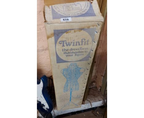 A vintage Sears Twinfit adjustable mannequin in original box