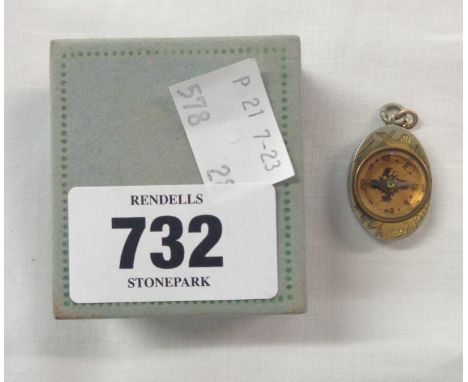A 19th Century fob compass decorated in the Japonesque style