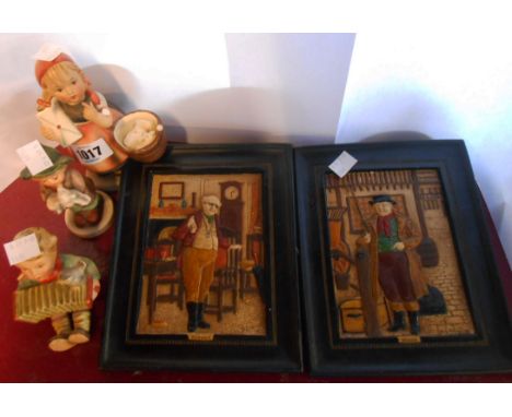 Three Hummel figurines - one a/f