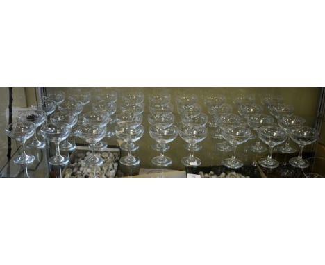 Large quantity of 20th Century champagne saucers   Condition: 