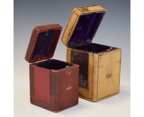 Two Morocco bound carriage clock cases   Condition: 