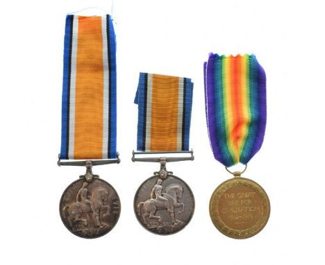 Medals - World War I pair and one other awarded to 18388 Private T. Edwards,  Somerset Light Infantry and a second 1914-18 Me