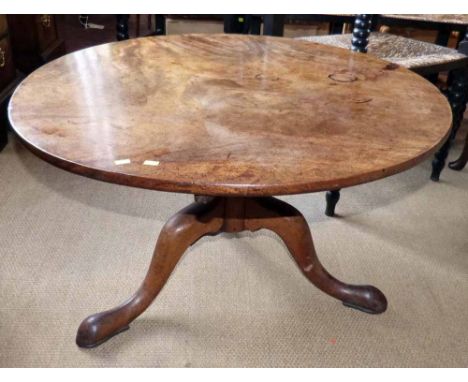 George III Mahogany Tripod Table Condition Report: see terms and conditions.