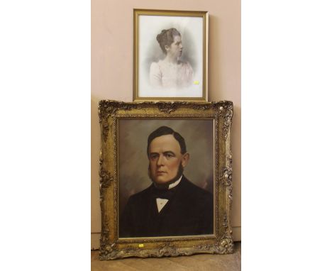 Framed Portrait, B Byron, Brooklands Lodge, Delph & Pictures of Eliza Edith Byron Condition Report: see terms and conditions.