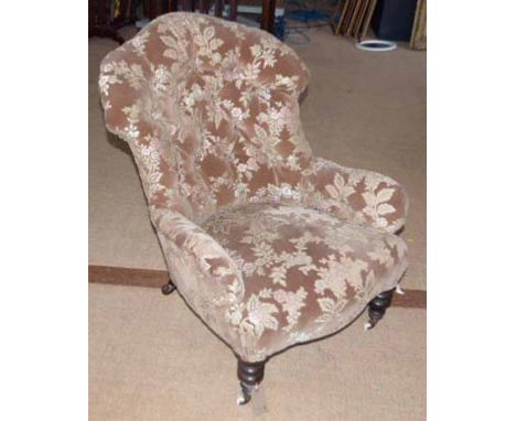 Victorian Button Back Low Chair Condition Report: see terms and conditions.