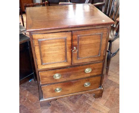 Mahogany commode converted to a bedside cabinet. Condition Report: see terms and conditions.