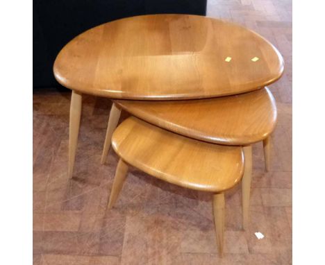Ercol style next of 3 tables Condition Report: see terms and conditions.