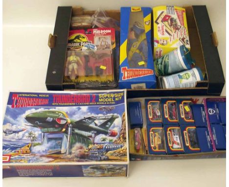 Thunderbirds 2 Alarm Clock, other Thunderbirds items, Jurassic Park, Warlock, Matchbox Cars Condition Report: see terms and c