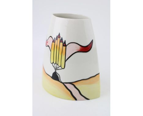 Lorna Bailey abstract vase in the 'Mayfield' pattern, 18cm tall.  In good condition with no obvious damage or restoration.