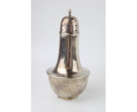 A silver sugar shaker hallmarked Birmingham 1934. Weight 140g.  In good condition with light marks through use, no major dent