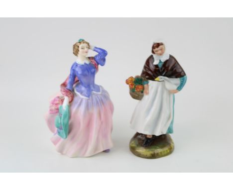 Royal Doulton 'Blithe Morning' HN 2021 together with 'Country Lass' HN 1991. (2) Height 20cm.  Of first quality with no obvio