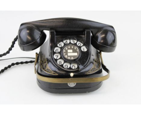 A vintage Belgian phone, 'Belgique Bell Telephone' MFG Company. Converted for use in UK. Height 15cm.