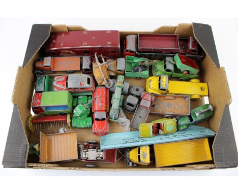 A collection of vintage Dinky Toys model die cast vehicles to include Foden Wagon, Guy Truck 513, Big Bedford 522, Hindle Sma