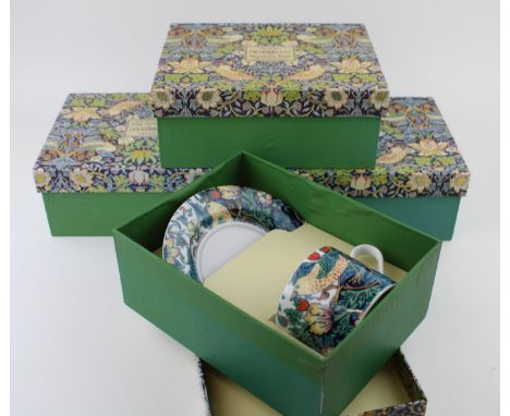 Four boxed Spode Morris & Co Strawberry Thief cup and saucer sets (4).  In good condition with no obvious damage or restorati