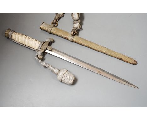 A Third Reich Army officer's dagger, with unmarked blade,