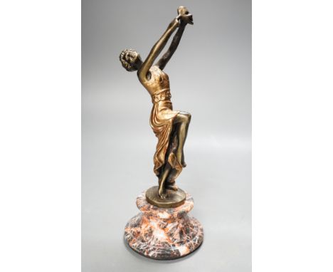 An Art Deco style bronze female figure, 28cm