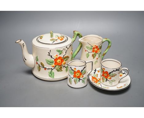 A T. F &amp; S. Blossom pattern tea and coffee service