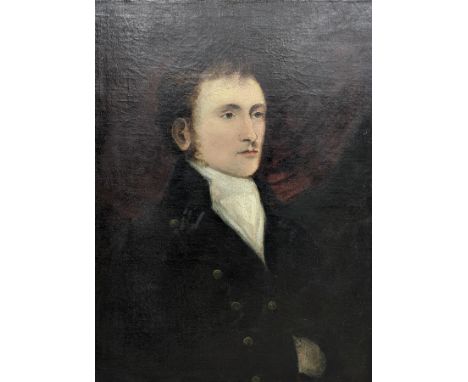 19th century English School, oil on canvas, Portrait of a gentleman, 68 x 50cm