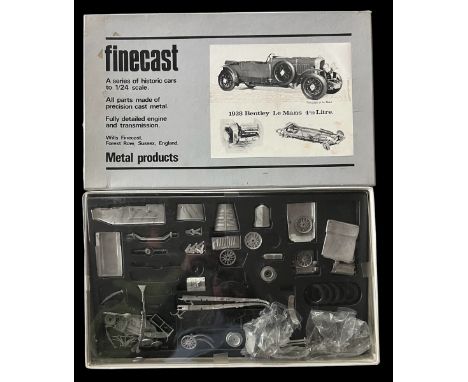 Wills Finecast Auto-kit 1928 Bentley Le Mans 4.5 Litre No. 201, unmade and unpainted 1/24th scale metal kit, generally excell