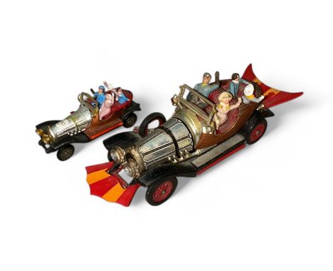 Corgi Chitty Chitty Bang Bang No. 266 and Juniors No. 1006, unboxed, generally good plus, each with seated figures (4). Would