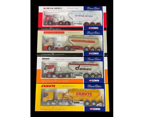 Corgi 1/50th scale limited edition Powder Tanker collection, generally excellent in excellent window boxes, with ERF Castle C