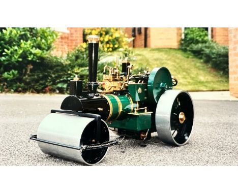 Markie 1.1/8" scale 1990 Aveling &amp; Porter "Avus" Steam Roller, gas fired, Smithies copper boiler (silver soldered), water