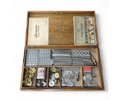 Meccano 1920 Set 6, Nickel parts, Instructions manual and Prize Models booklet, generally excellent to good plus in good plus