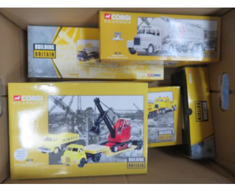 Corgi 1/50th scale Building Britain collection, generally excellent in excellent boxes, with Scammell Constructor (x2) &amp; 