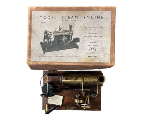 Mersey Model Co. horizontal stationary steam engine No. 53G, generally good plus in good plus to good box, appears to have be