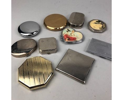 COTY POWDER COMPACT, along with other items including powder compacts, compact mirrors and a card holder