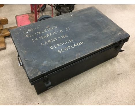 VINTAGE METAL CABIN TRUNK