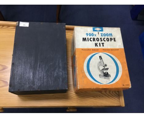 MICROSCOPE KIT, cased, along with a cased B&amp;S Hassan tool