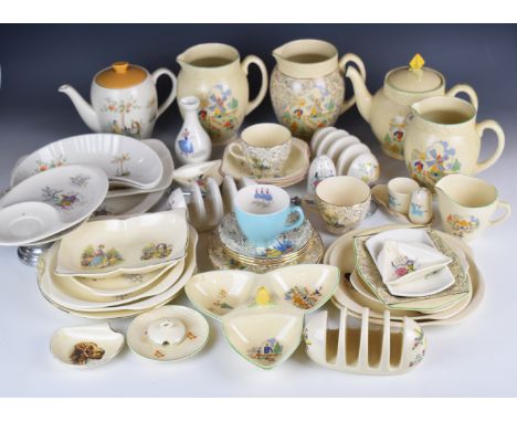 Collection of Beswick transfer printed retro / kitsch tea and novelty ware including Petit - Point, Ballet (including cake st