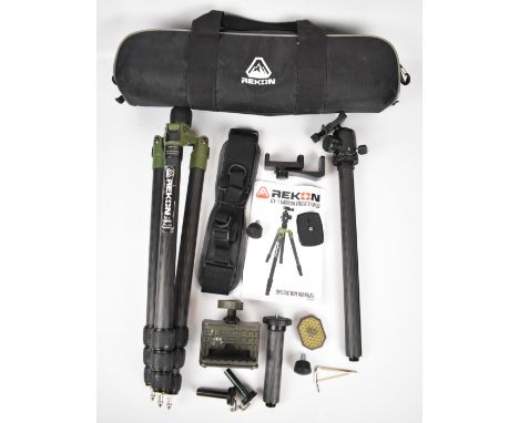 Rekon CT-1 tripod with BH-1 extension and mount and Shadow Tech clamp, in carry case.&nbsp;