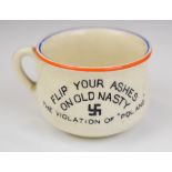 Fieldings small novelty ash pot, 'Flip Your Ashes on Old Nasty, The Violation of 'Poland' and '