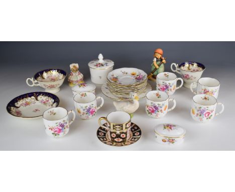 Royal Crown Derby Imari cup and saucer, Derby Posies teaware, 19thC Coalport / Spode cups and saucer, Beswick Beatrix Potter 