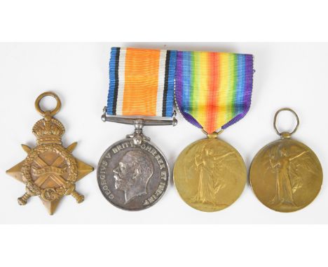 Four British Army Royal Artillery WW1 medals comprising War Medal and Victory Medal named to 69941 Gunner W N Black, R.A,&nbs