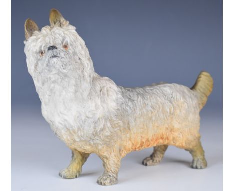 Royal Worcester figure of a dog, probably a Cairn terrier, height 12.5cm