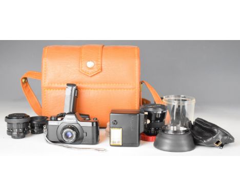 Pentax auto 110 miniature or spy camera outfit including 1:2.8 24mm, 18mm, 50mm and 70mm lenses, flash gun, winder and instru