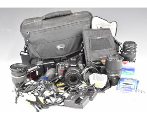 Nikon D7000 digital SLR camera outfit with Nikon DX 18-105mm 1:3.5-5.6G ED, DX 55-300mm 1:4.5-5.6G ED and Tamron SP 10-24mm 1