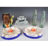 Two Carltonware advertising figural Shakespeare 'Flowers Keg Bitter' ashtrays, Martin Luther King