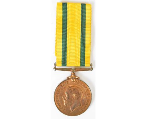 British Army Territorial Force War Medal named to 2341 Pte F G Edwards, Somerset Light Infantry