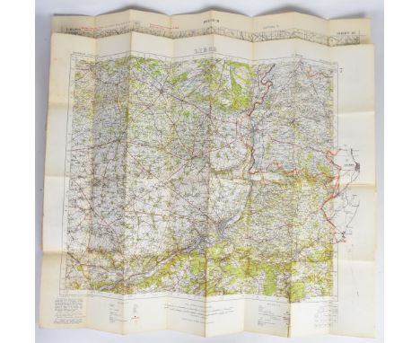 WW1 British map of Belgium sheet number 46, marked 'Revised from Air Photos up to 4/11/18. Whole area not yet covered by phot