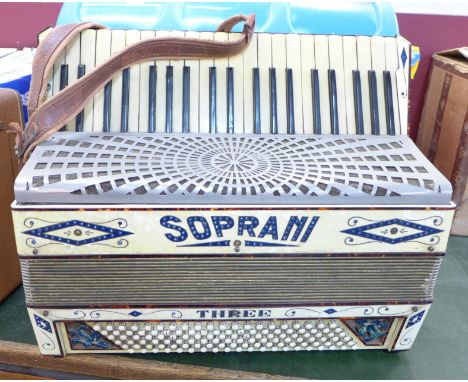 A Soprani Three piano accordion